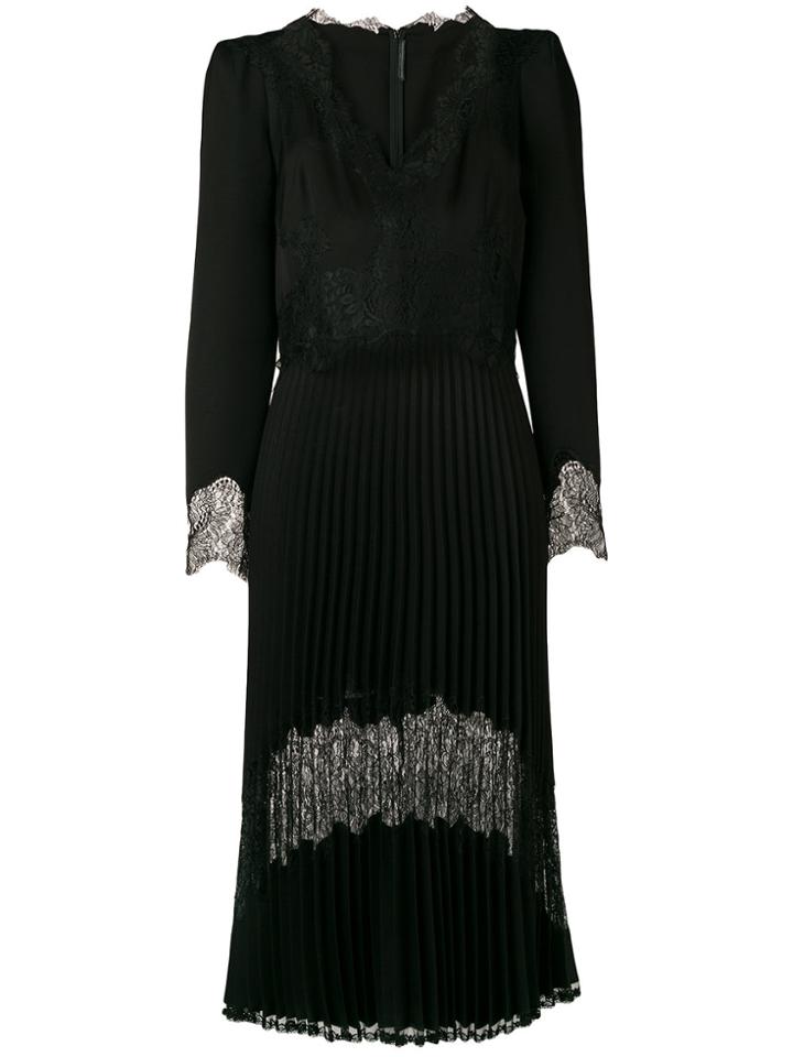 Ermanno Scervino Lace Insert Cocktail Dress - Black