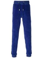 Blood Brother Velvet Track Pants - Blue