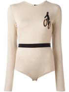 Maison Margiela Long Sleeve Body, Women's, Size: 42, Nude/neutrals, Polyamide/polyester/viscose/virgin Wool