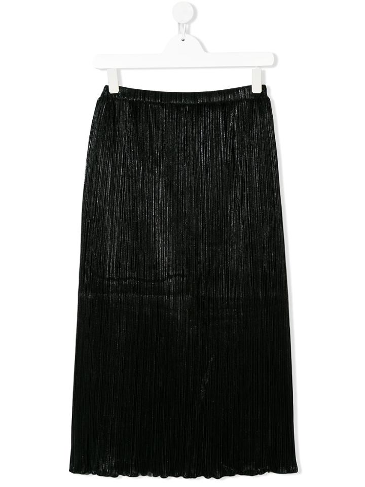 Diesel Kids Teen Micro Pleats Shirt - Black