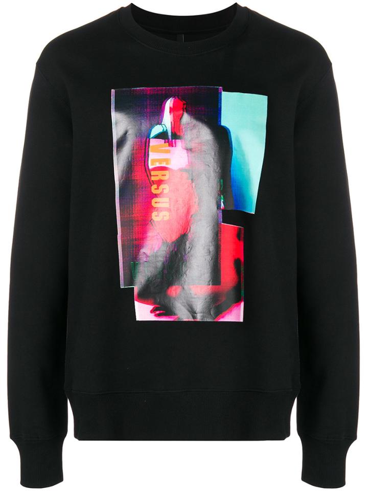 Versus Graphic Print Sweater - Black