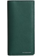 Burberry Grainy Leather Continental Wallet - Green