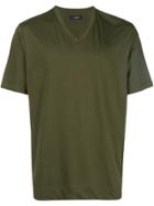 Joseph V Neck Mercerized Jersey T-shirt - Green