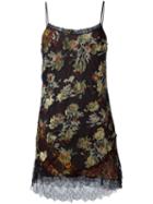 Etro Lace Trim Floral Dress, Women's, Size: 40, Black, Silk/nylon/metallic Fibre