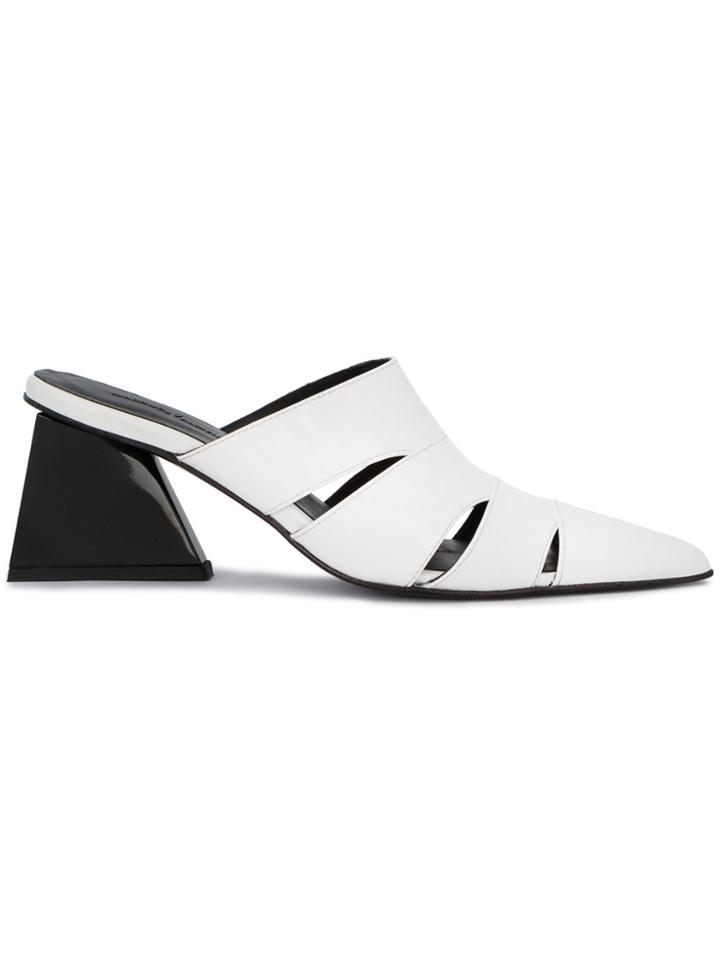 Marques'almeida Cut Out Pointed Toe Mules - White