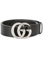Gucci Gg Buckle Belt, Size: 100, Black, Leather/metal