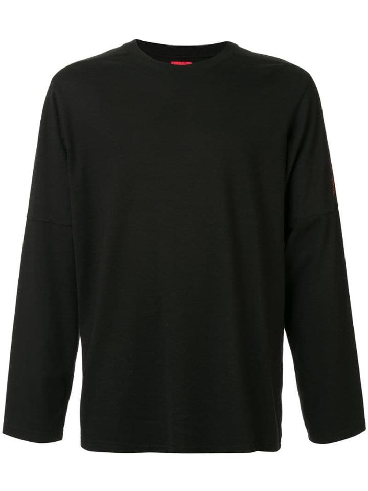Supreme Panelled Long Sleeve Top - Black