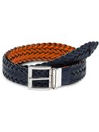 Prada Reversible Woven Belt - Blue