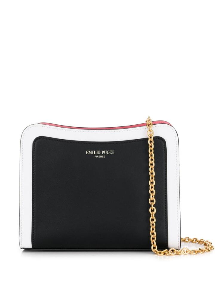 Emilio Pucci Colourblock Shoulder Bag - Black