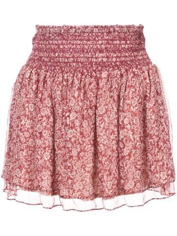 Vanessa Bruno Athé Floral Print Mini Skirt - Red
