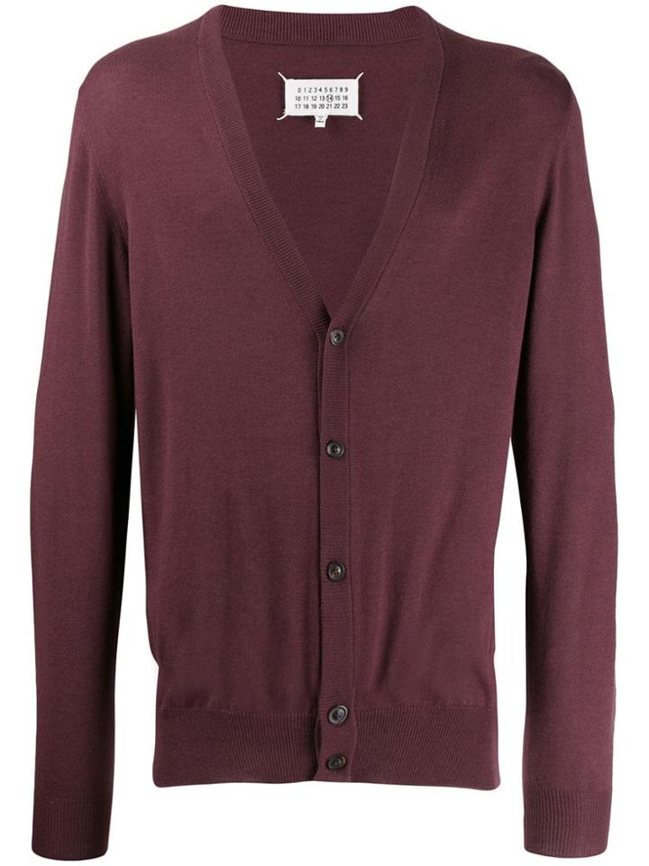 Maison Margiela Décortiqué Elbow Cardigan - Purple