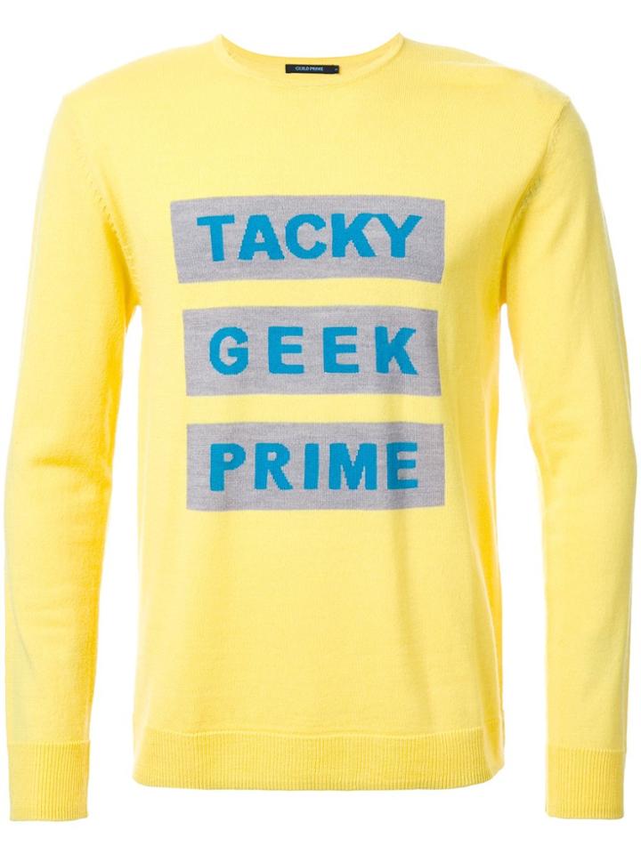 Guild Prime 'tacky Geek Prime' Jumper - Yellow & Orange