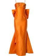 Bambah Pencil Back Bow Gown - Orange