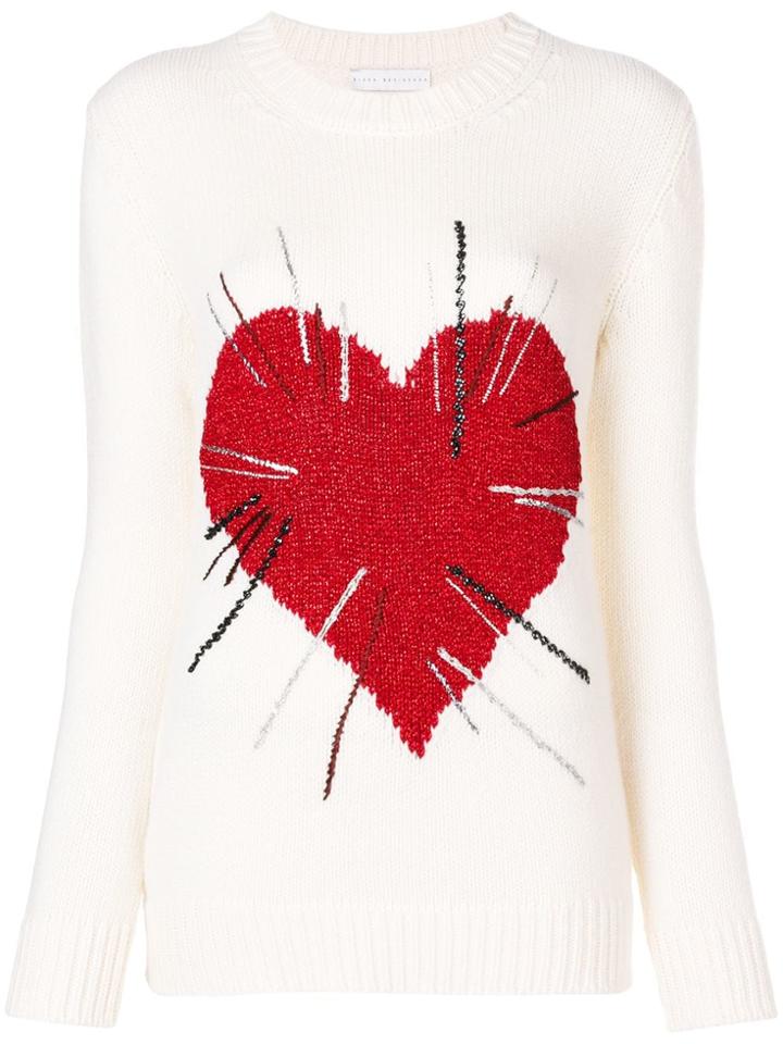 Giada Benincasa Heart Motif Jumper - White