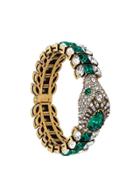 Gucci Snake Bracelet With Crystals - Green