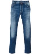Jacob Cohen Stonewashed Slim-fit Jeans, Men's, Size: 33, Blue, Cotton/polyester/spandex/elastane