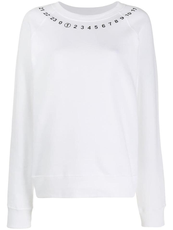 Maison Margiela Signature Number Print Sweater - White