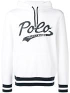 Polo Ralph Lauren Logo Printed Hooded Sweatshirt - White