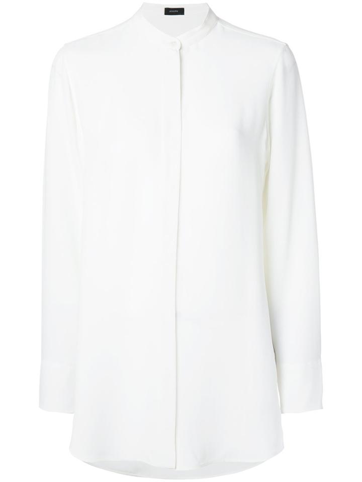 Joseph Concealed Button Blouse - White