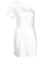 Fleur Du Mal Short One-shoulder Dress - White