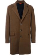 Barena Single Breasted Coat, Men's, Size: 48, Brown, Cotton/polyamide/acetate/wool