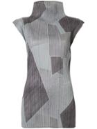 Issey Miyake Vintage Colour-block Sleeveless Top - Grey