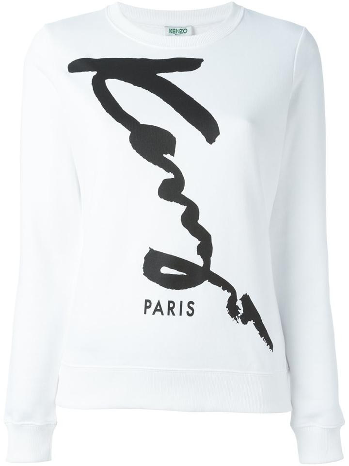 Kenzo 'kenzo Signature' Sweatshirt, Women's, Size: Xs, White, Cotton