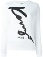 Kenzo 'kenzo Signature' Sweatshirt, Women's, Size: Xs, White, Cotton