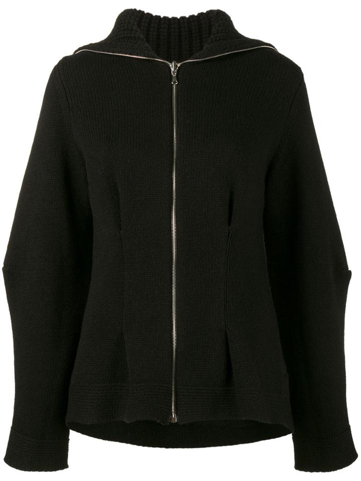 Alexander Mcqueen Long Sleeved Knitted Cardigan - Black