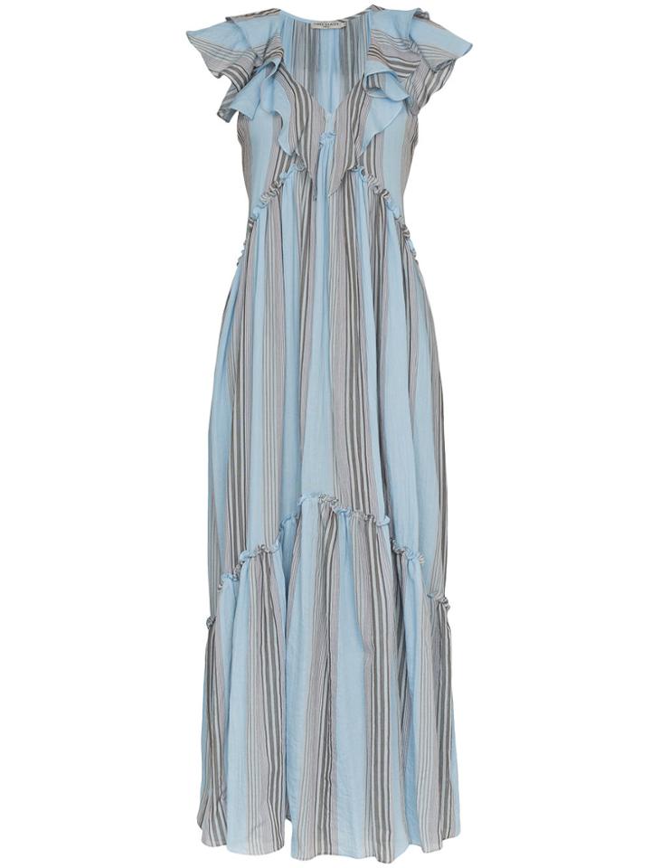 Three Graces Wilhelmina Marari Stripe Maxi Dress - Blue