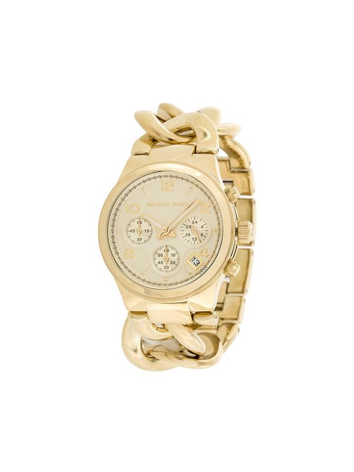 Michael Michael Kors Chain Strap Wrist Watch, Women's, Metallic