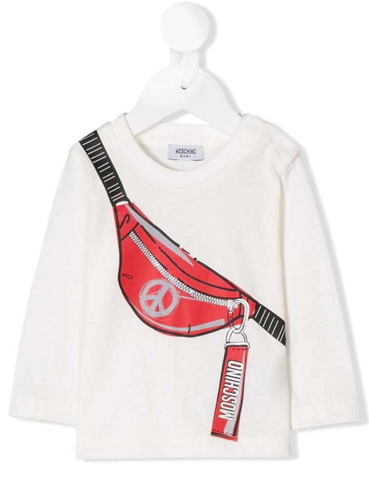 Moschino Kids Peace Belt Bag Printed Top - Grey
