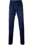 Boss Hugo Boss Tailored Trousers, Men's, Size: 54, Blue, Cotton/spandex/elastane