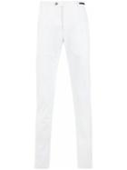 Pt01 Straight-cut Chino Trousers, Men's, Size: 52, White, Cotton/spandex/elastane