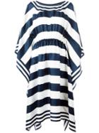 Dolce & Gabbana Striped Kaftan Dress, Women's, Size: 40, Blue, Silk