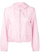Prada Hooded Zip Up Jacket, Women's, Size: 42, Pink/purple, Polyamide