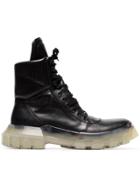 Rick Owens 'tractor Dunk' Stacked Heel Boots - Black