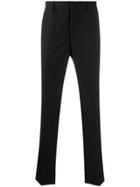 Fendi Logo Patched Details Tailored Trousers - Black