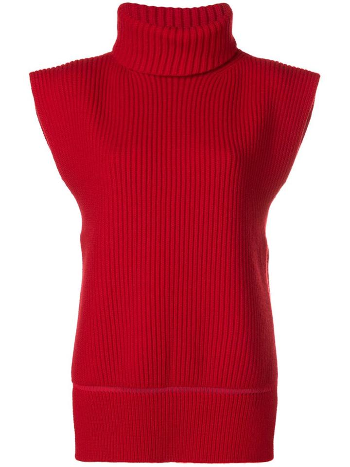 Alexander Mcqueen Sleeveless Knit Jumper - Red