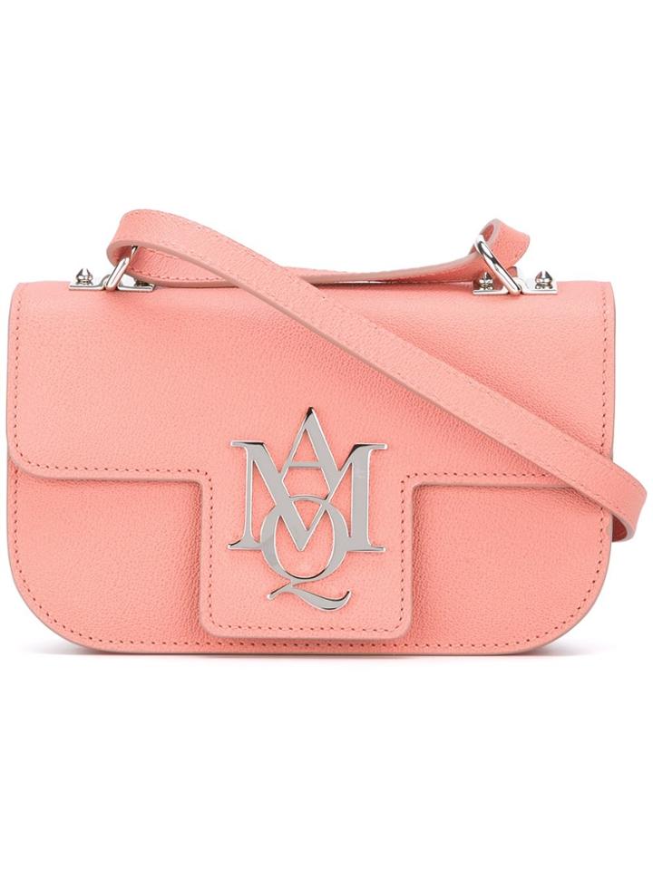 Alexander Mcqueen Insignia Clutch Satchel - Pink & Purple