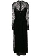 Alessandra Rich Lace Button Dress - Black