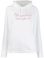 Giada Benincasa Embroidered Slogan Hoodie - White