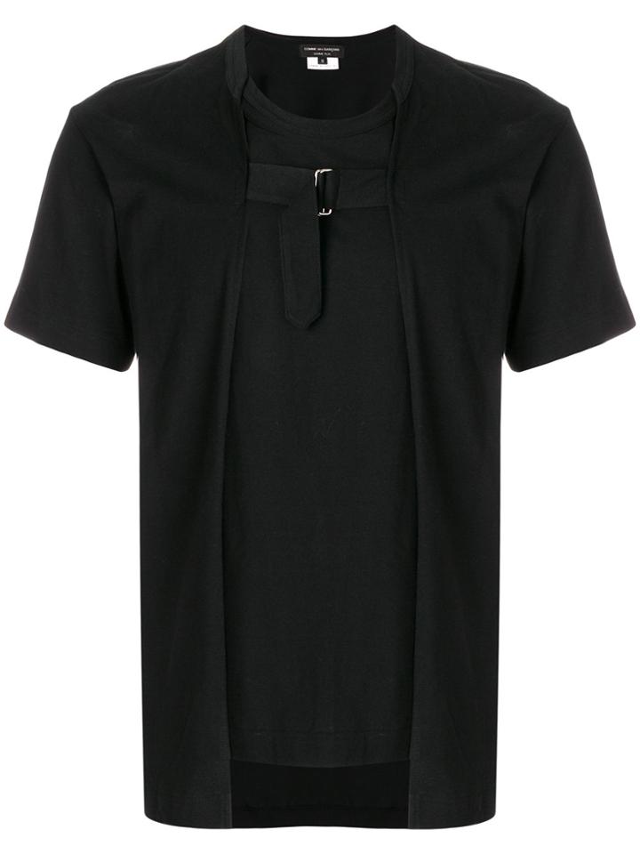 Comme Des Garçons Homme Plus Buckle Front T-shirt - Black
