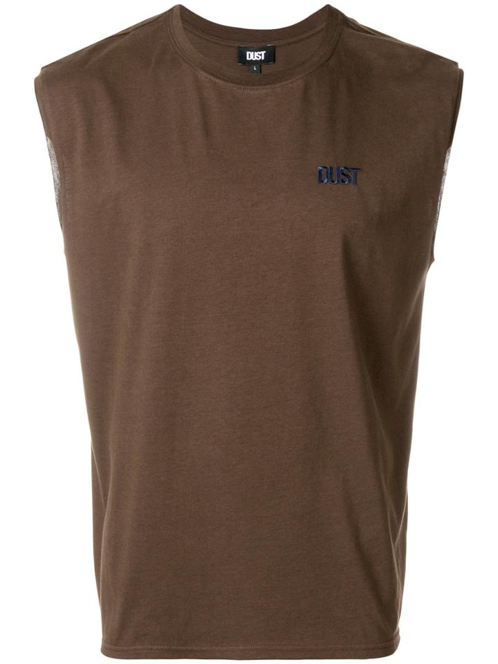 Dust Logo Sleeveless Top - Brown
