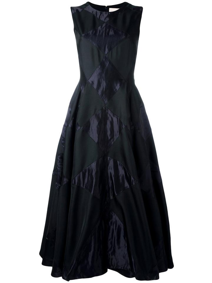 Roksanda - Flared Embroidered Dress - Women - Silk/nylon/polyester/metal - 8, Women's, Black, Silk/nylon/polyester/metal