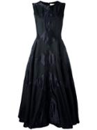 Roksanda - Flared Embroidered Dress - Women - Silk/nylon/polyester/metal - 8, Women's, Black, Silk/nylon/polyester/metal