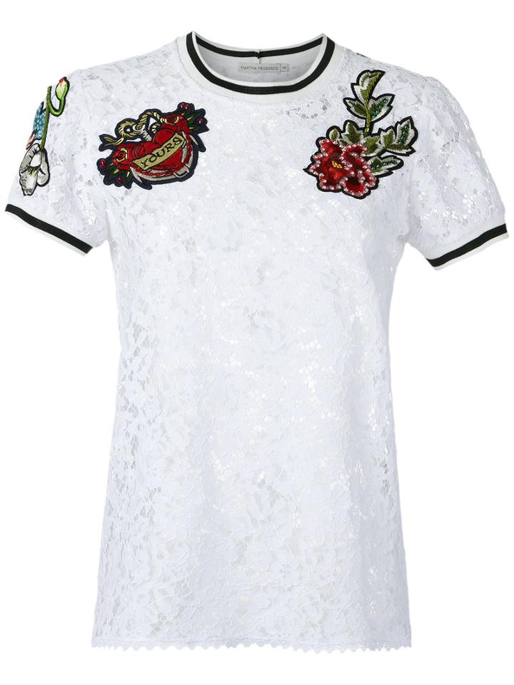 Martha Medeiros - Lace Top - Women - Cotton/polyamide/viscose - 46, White, Cotton/polyamide/viscose