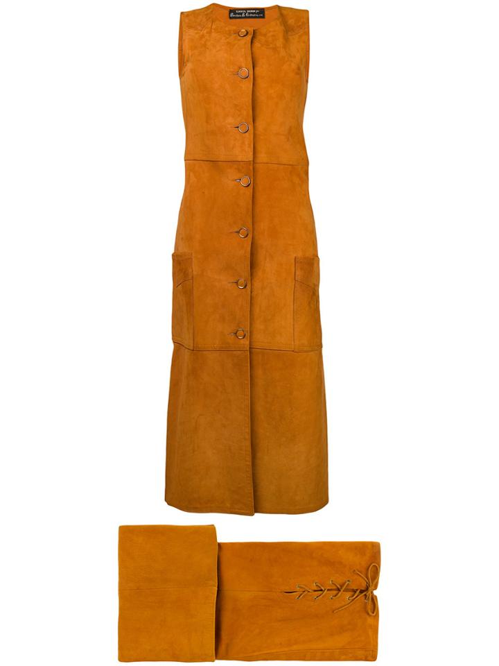 William Vintage Two Piece Suede Suit - Brown