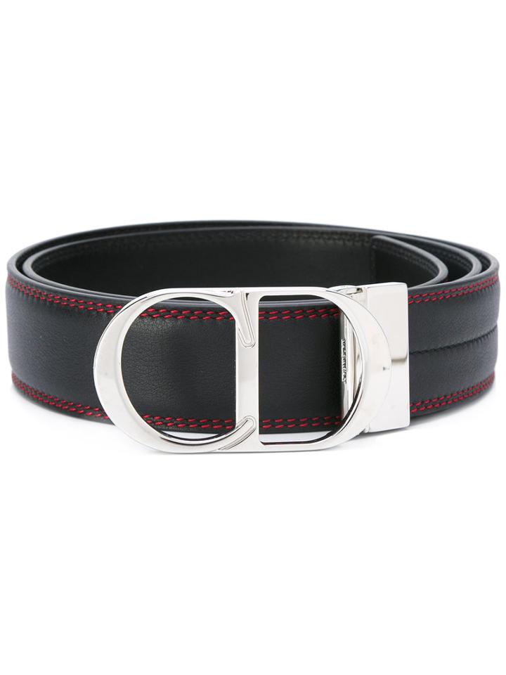 Dior Homme Logo Buckle Belt, Men's, Size: 100, Black, Calf Leather