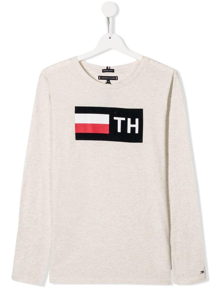 Tommy Hilfiger Teen Logo Print T-shirt - Neutrals